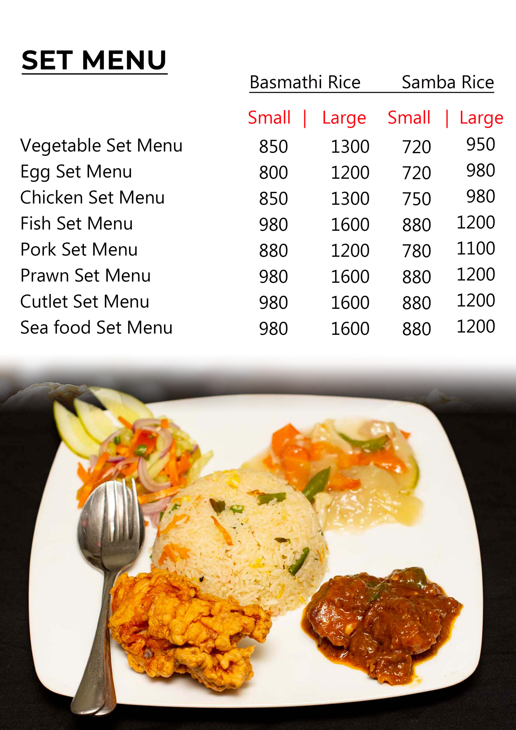 Set Menu Kamatha